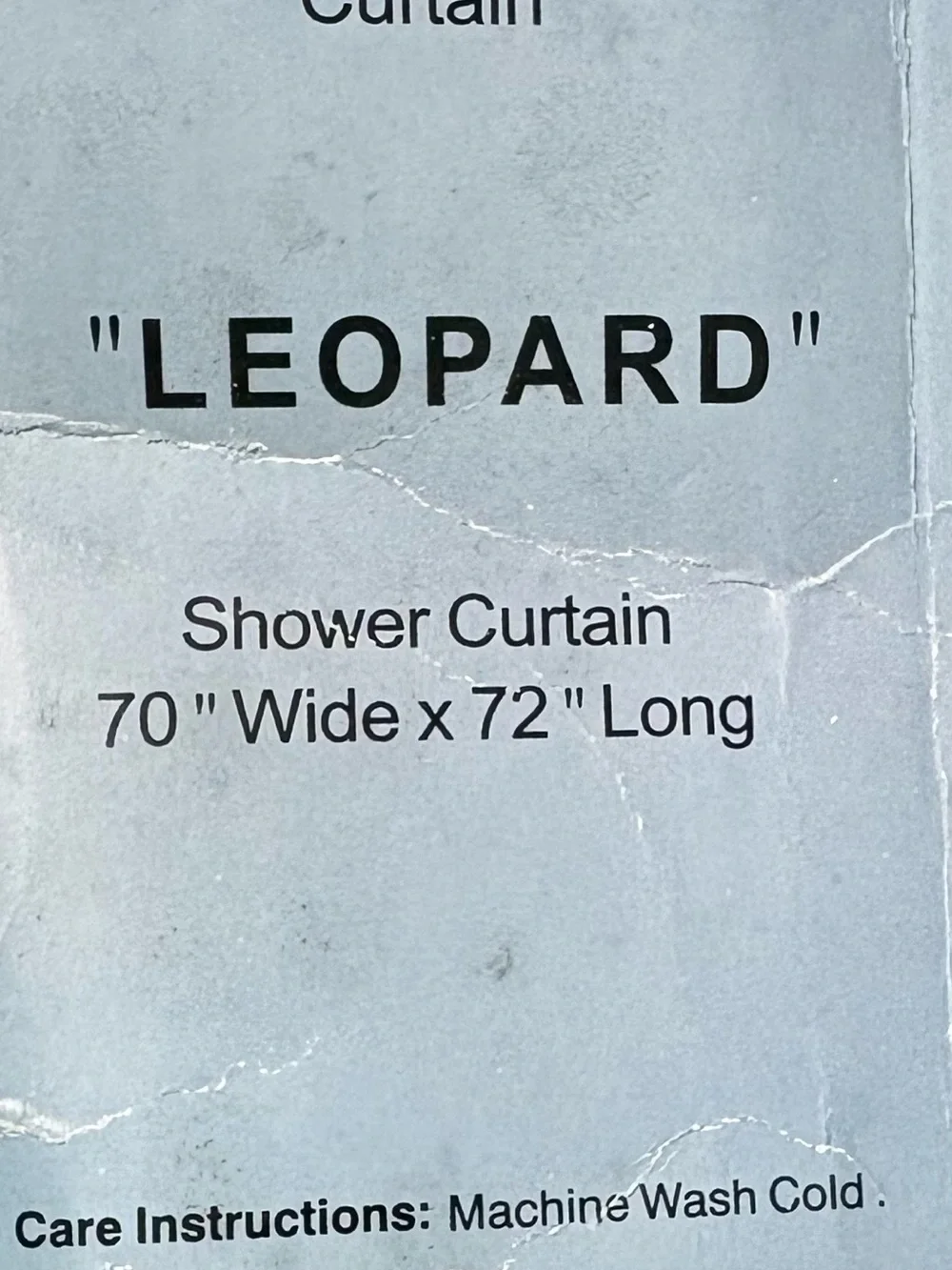 Leopard Print Shower Curtain - Brown 70” Wx 72” L